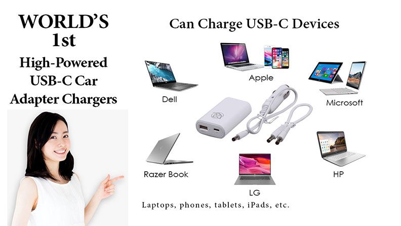 Mikegyver 87w Fast Super Quick Charge MAX MacBook Pro Touch Bar USB-C Car Adapter Charger and for External Batteries image 3
