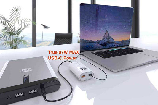 Mikegyver 87w Fast Super Quick Charge MAX MacBook Pro Touch Bar USB-C Car Adapter Charger and for External Batteries image 2