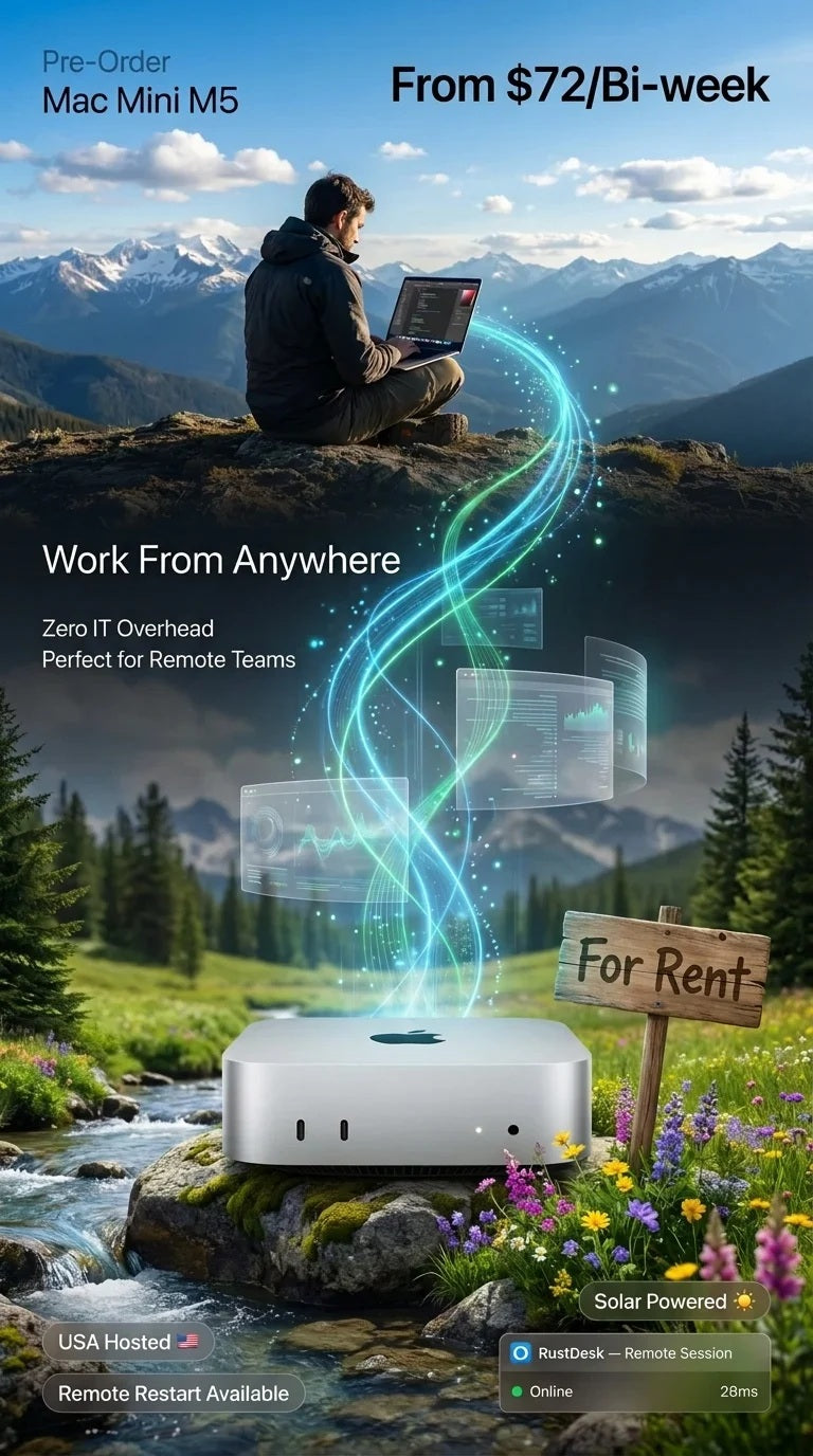 Mac Mini M4 Rental — 1 Month Remote Access (One-Time)