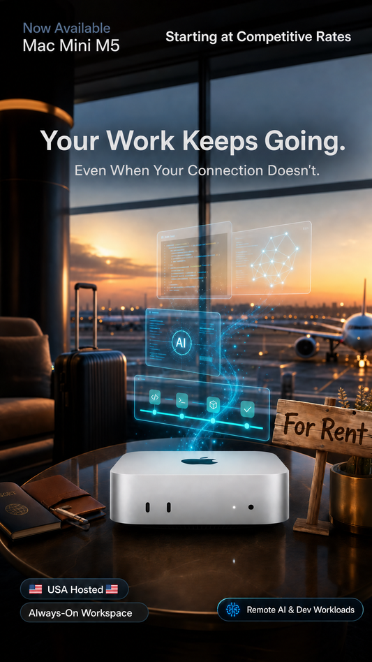Rent a Mac Mini M5 PRO or M6 — Remote Mac Rental with Full Admin Access