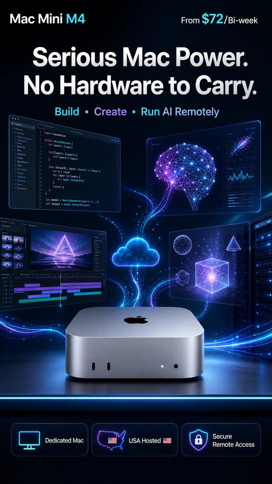 Mac Mini M4 Rental — 1 Month Remote Access (One-Time)